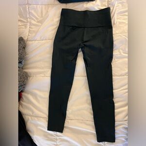 SPANX Textured Dark Teal Blue Leggings